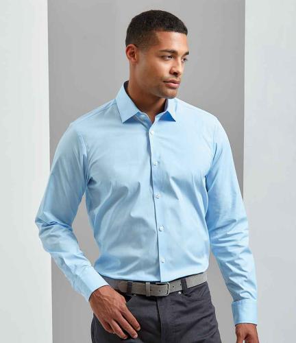 Premier Long Sleeve Stretch Fit Poplin Shirt - PAB - 4XL
